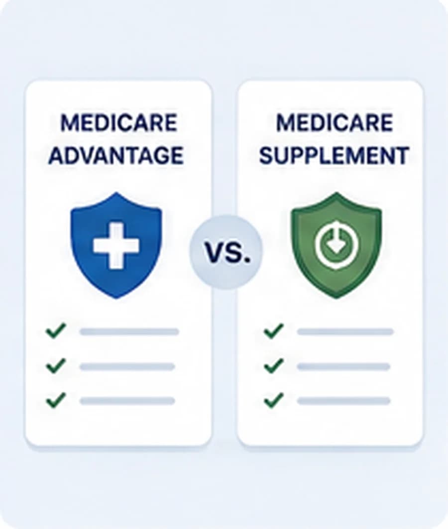 Friendly comparison between Medicare Advantage and Medicare Supplement coverage paths